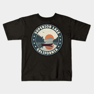 Superior Lake California Sunset Kids T-Shirt